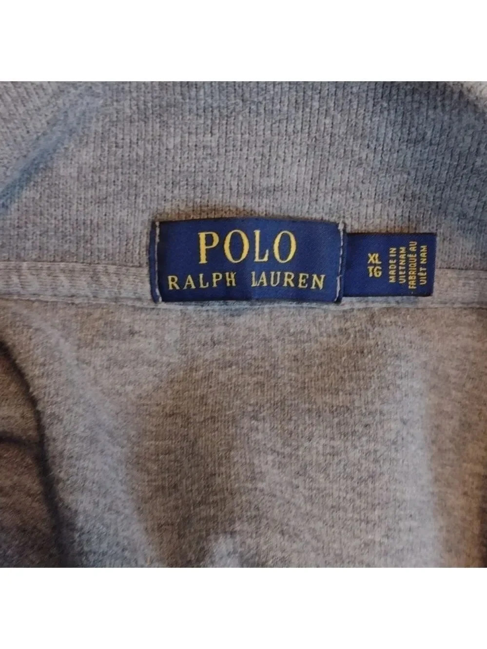 Polo BY RALPH LAUREN Polo Ralph Lauren gray 1/4 zip pullover sweater size XL